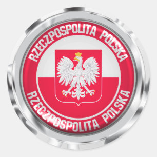 Adesivo Emblema redondo do Polônia