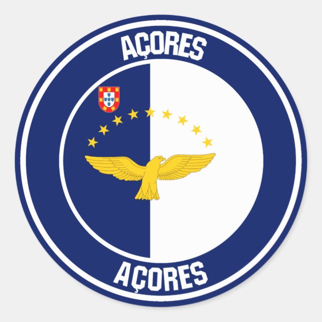 Adesivo Emblema Redondo dos Açores (Frente)
