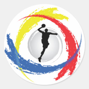 Adesivo Emblema Tricolor do basquetebol