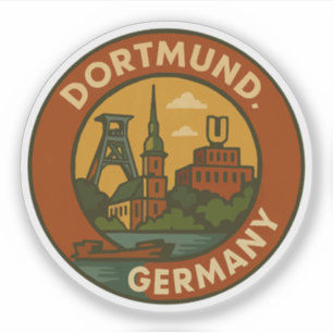 Adesivo Emblema Urbano Alemão de Dortmund