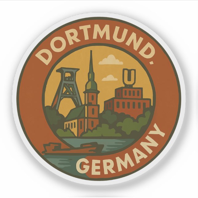 Adesivo Emblema Urbano Alemão de Dortmund (Frente)