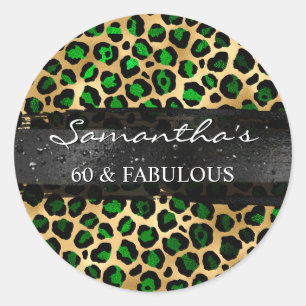 Adesivo Emerald e Gold Foil Leopard 60 e fabuloso