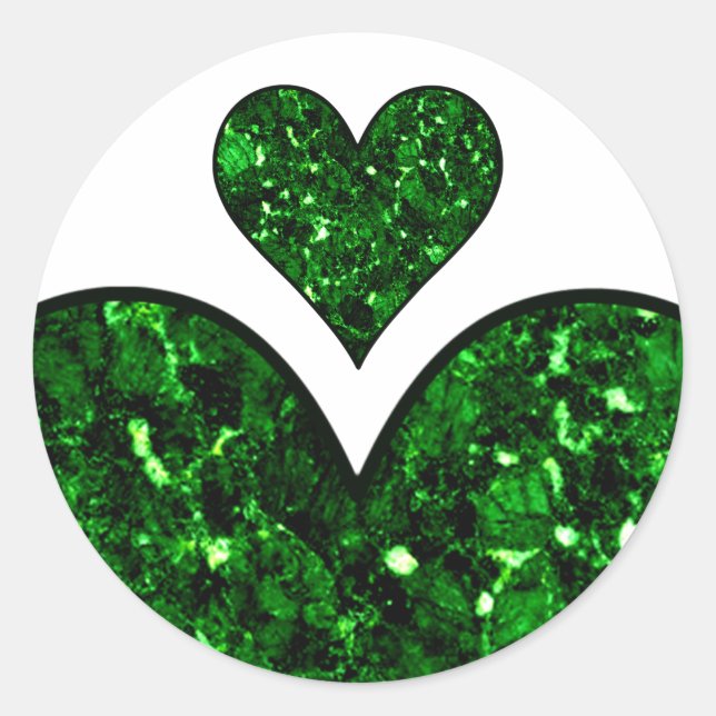 Adesivo Emerald Gem Heart (Frente)