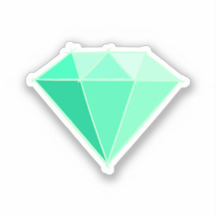 Adesivo Emerald Gemstone. Jóias. 55 Aniversário de Casamen