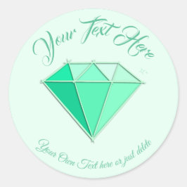 Adesivo Emerald Gemstone. Jóias. 55 Aniversário de Casamen