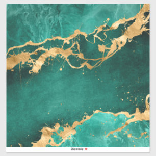 Adesivo Emerald Green e abstrato Dourada