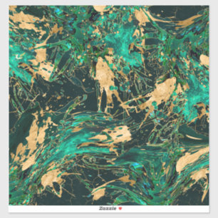 Adesivo Emerald Green e abstrato Dourada