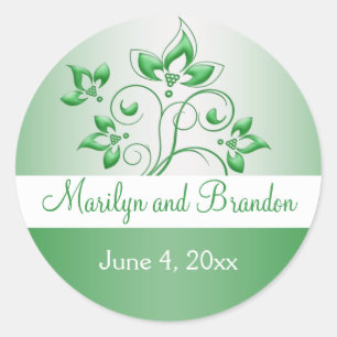 Adesivo Emerald Green e White Sticker 1,5"