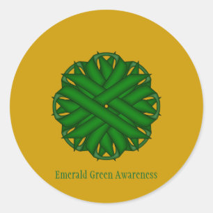 Adesivo Emerald Green Flower Ribbon por Kenneth Yoncich