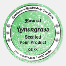 Emerald Green Glitter com rótulos de produto de di