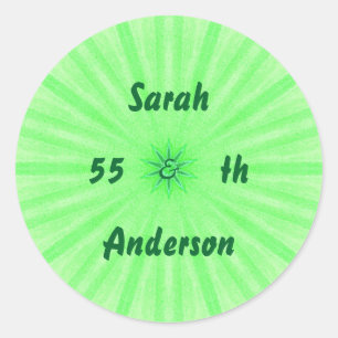 Adesivo Emerald Green Kaleidoscope Aniversário