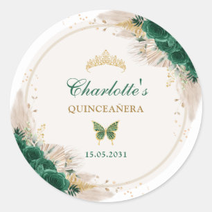 Adesivo Emerald Green Quinceanera Princess Miss Quince 15