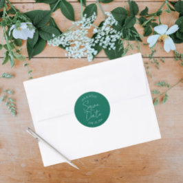 Adesivo Emerald Green Stylized Wedding Salvar a Data