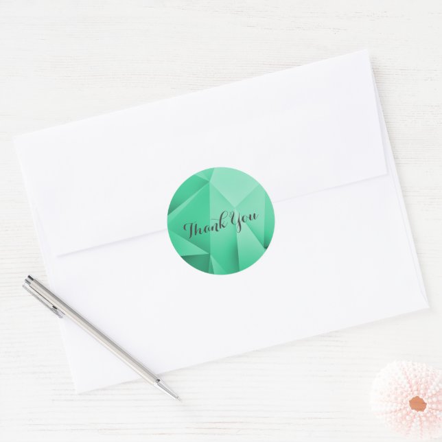 Adesivo Emerald Jewel Tones Obrigado Stickers (Envelope)