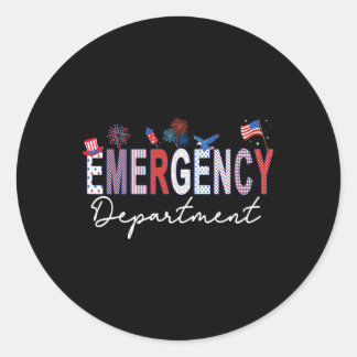 Adesivo Emergency Department 4th Of July Usa Emergency Roo