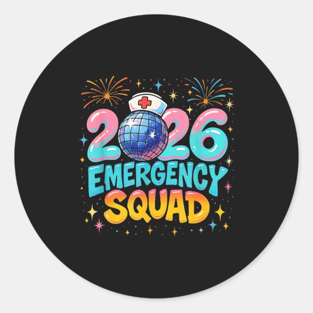 Adesivo Emergency Squad New Year 2026 Medical Crew Nurse E (Frente)