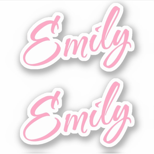 Adesivo Emily Decorative Name in Pink x2 Sticker (Frente)