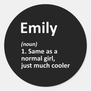 Adesivo Emily Definition Personed Name Funny Birthday