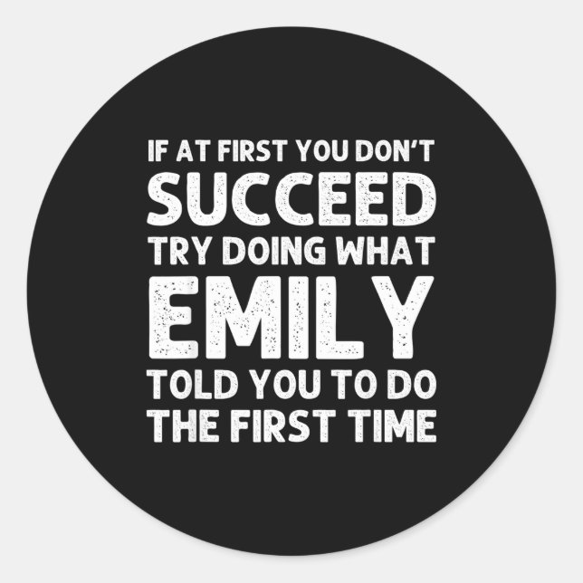 Adesivo Emily Name D Birthday Funny Christmas Joke  (Frente)