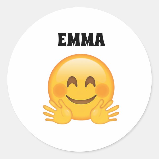 Adesivo Emma- Personalized Emoji Classic Round Stickers (Frente)