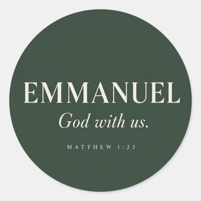 Adesivo EMMANUEL | Mateus 1:23 | Natal (Frente)