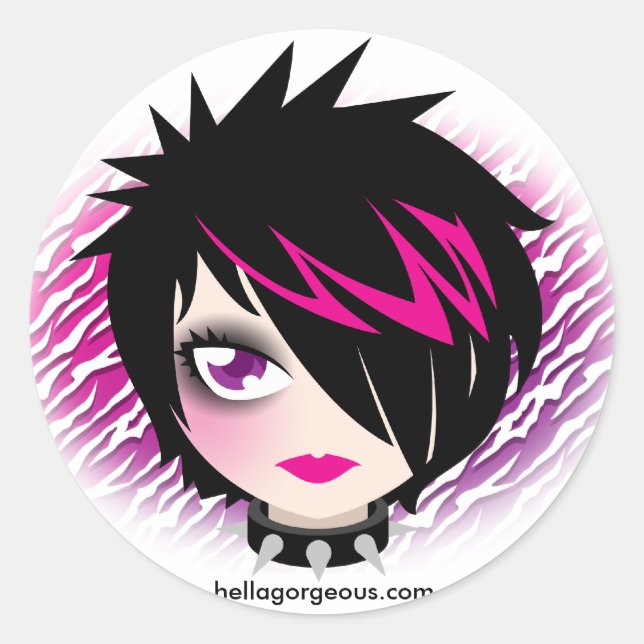 Adesivo Emo Cutie Sticker (Frente)