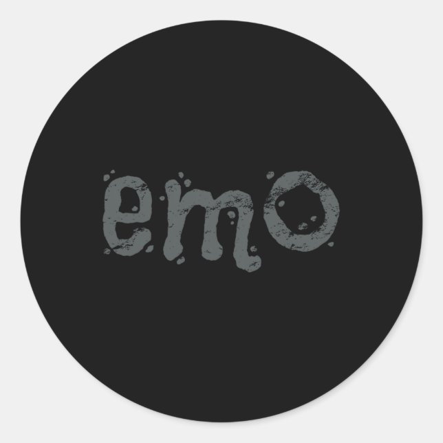 Adesivo EMO E Gótico Estático - Emo Preto Distante (Frente)
