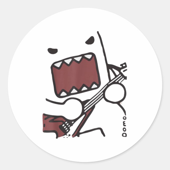 Adesivo Emo Scence Guitar Domo Y2k Japanese  (Frente)