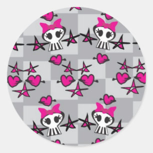Adesivo Emo Skulls Pattern