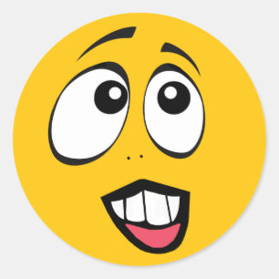 Adesivo Emoji amarelo interessado