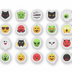 Adesivo Emoji Assustador de Halloween