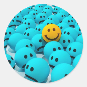 Adesivo Emoji azul-céu