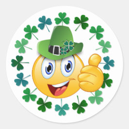Adesivo Emoji Bastante Irlandês com Shamrock