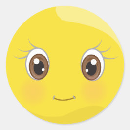 Adesivo Emoji Bonito Com Palitos De Olashes