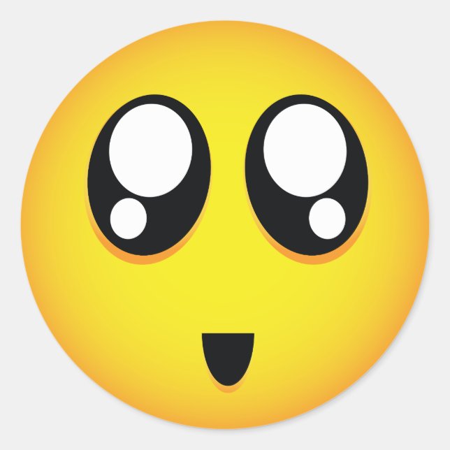 Adesivo Emoji bonito grande dos olhos (Frente)
