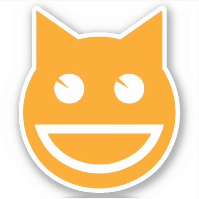 Adesivo Emoji Cat Sorridente (Frente)