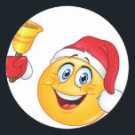 Adesivo Emoji Christmas Sticker Bell 1 1/2 polegadas<br><div class="desc">um adesivo de natal emoji 1 adesivo redondo de 1/2 polegadas.</div>