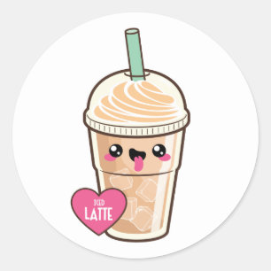 Adesivo Emoji congelou Latte