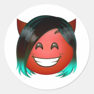 Adesivo : Emoji de Diabo Divertido Sticker