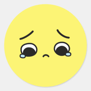 Adesivo Emoji de Rosto Triste Sentindo-se Para Baixo Amare