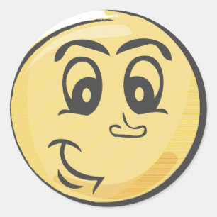 Adesivo Emoji de sorriso retro