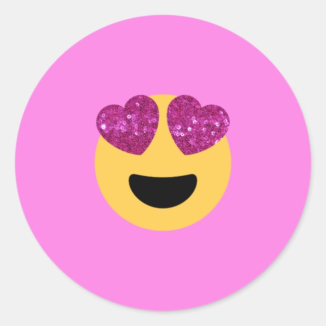 Adesivo emoji do coração (Frente)
