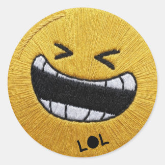Adesivo Emoji Engraçado LOL de Rir Sticker do WhatsApp | F