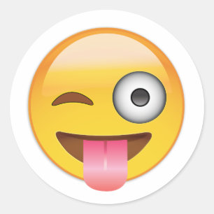 Adesivo Emoji - Face com língua