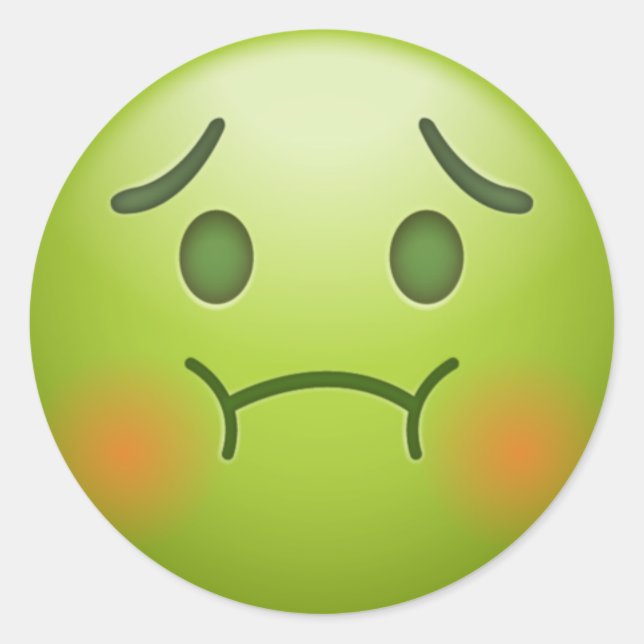 Adesivo Emoji Face Doente (Frente)