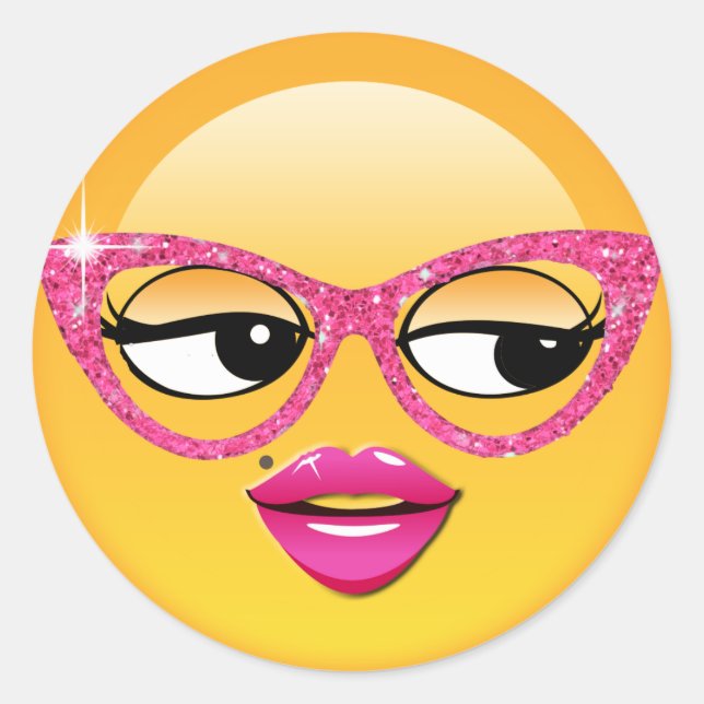 Adesivo Emoji Flirty Girl ID227 (Frente)
