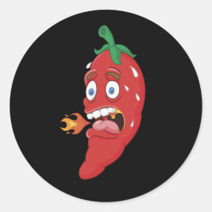 Adesivo Emoji Funny Chili Pepper Hot Molho Comida Lover