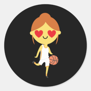 Adesivo Emoji, garota de basquete