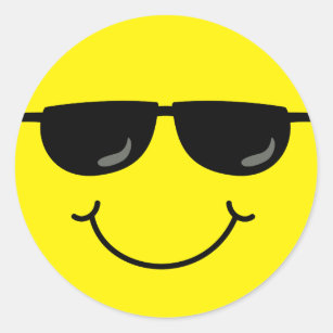 Adesivo Emoji legal enfrenta com óculos de sol