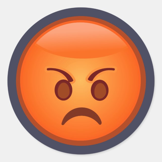 Adesivo Emoji Mad Face (Frente)